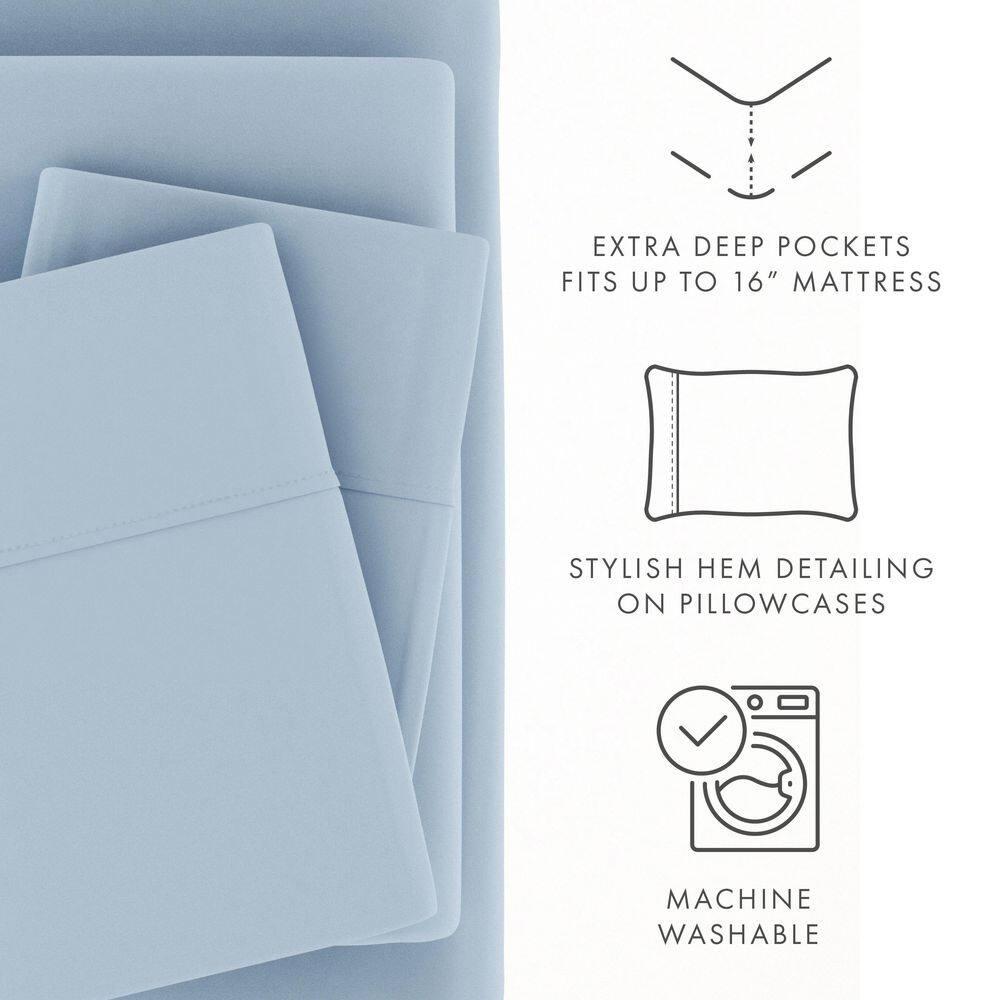 Becky Cameron 1800 Series Double-Brushed Microfiber 4 Piece Sheet Set