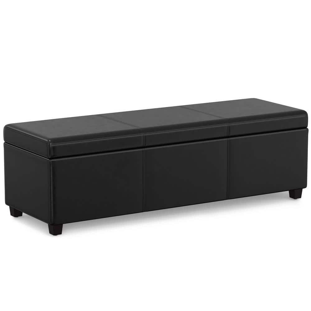 Simpli Home Avalon Extra Large Storage Ottoman Bench,Assembled