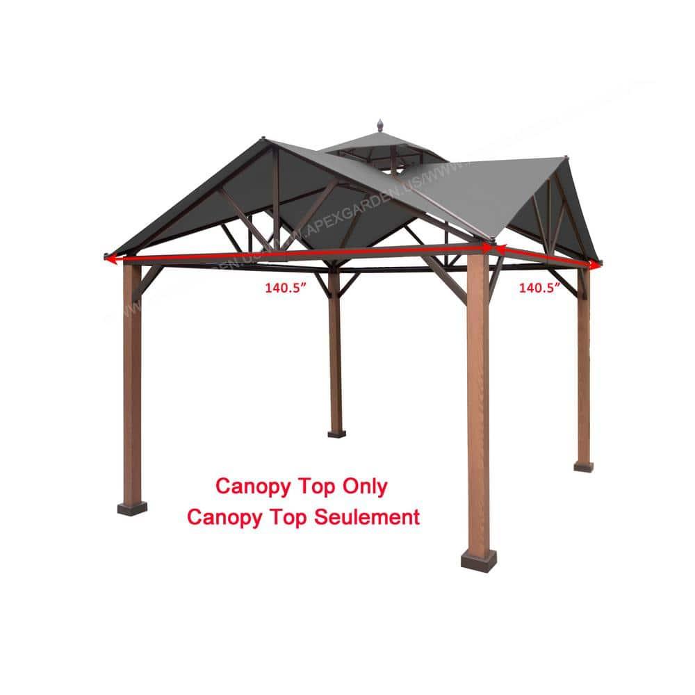 APEX GARDEN Replacement Canopy Top for The Style Selections Gazebo Model #TPGAZ2307