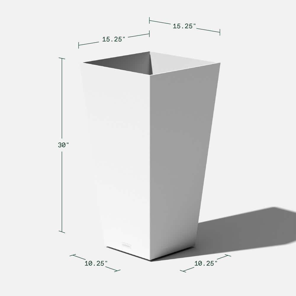 Veradek Pure Series Midland 30" Plastic Planter - White