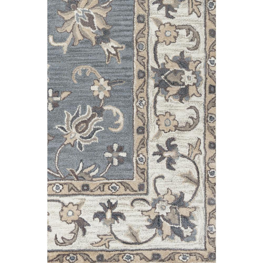 Liberty Grey Hand-Tufted Wool Rectangular Rug 5' x 8'