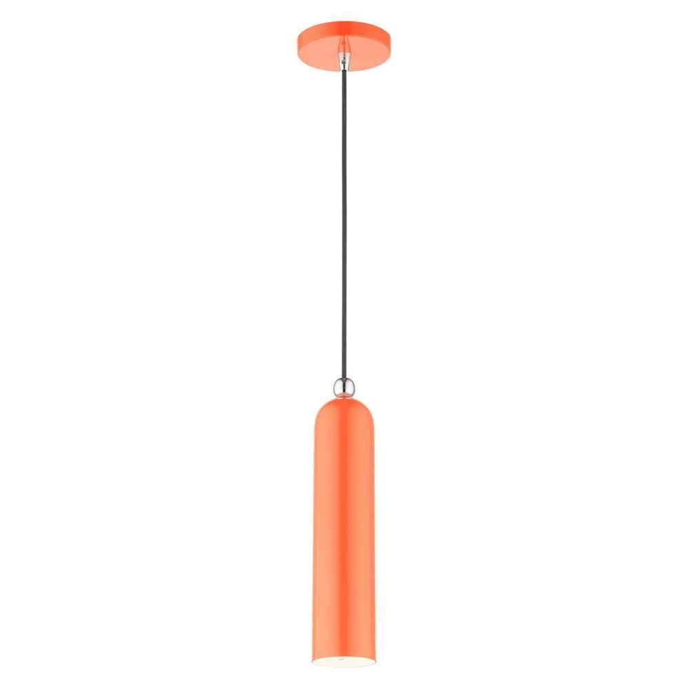 Livex Lighting Ardmore 1 - Light Pendant in  Shiny Orange