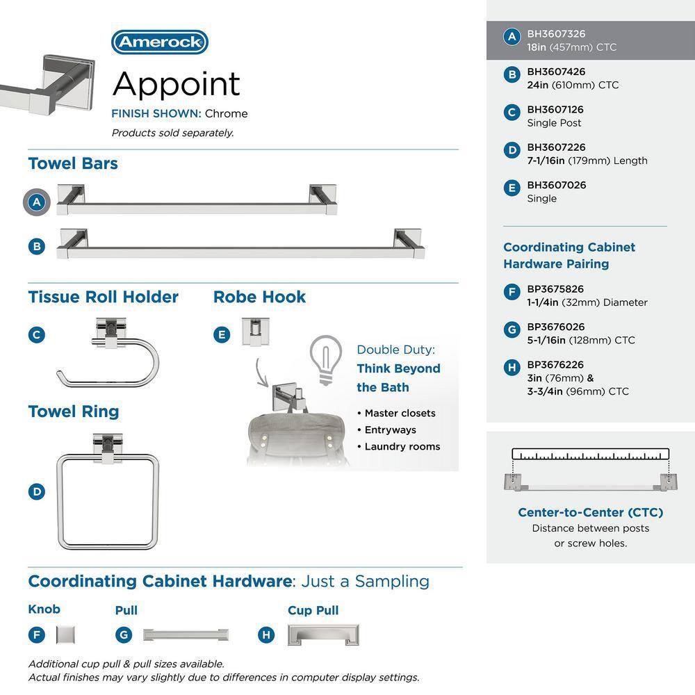 Appoint 19.87" Wall Mounted Towel Bar
