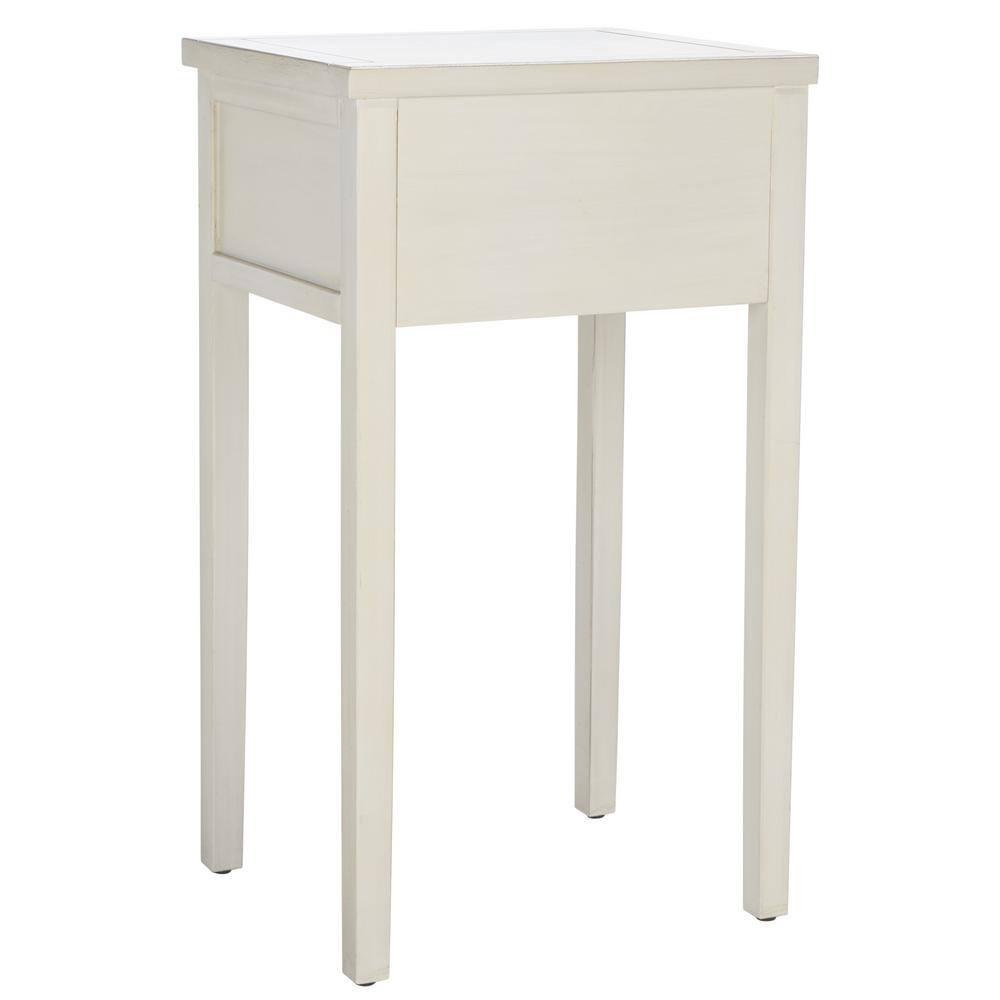 SAFAVIEH Abel Nightstand With Storage Drawer White Birch