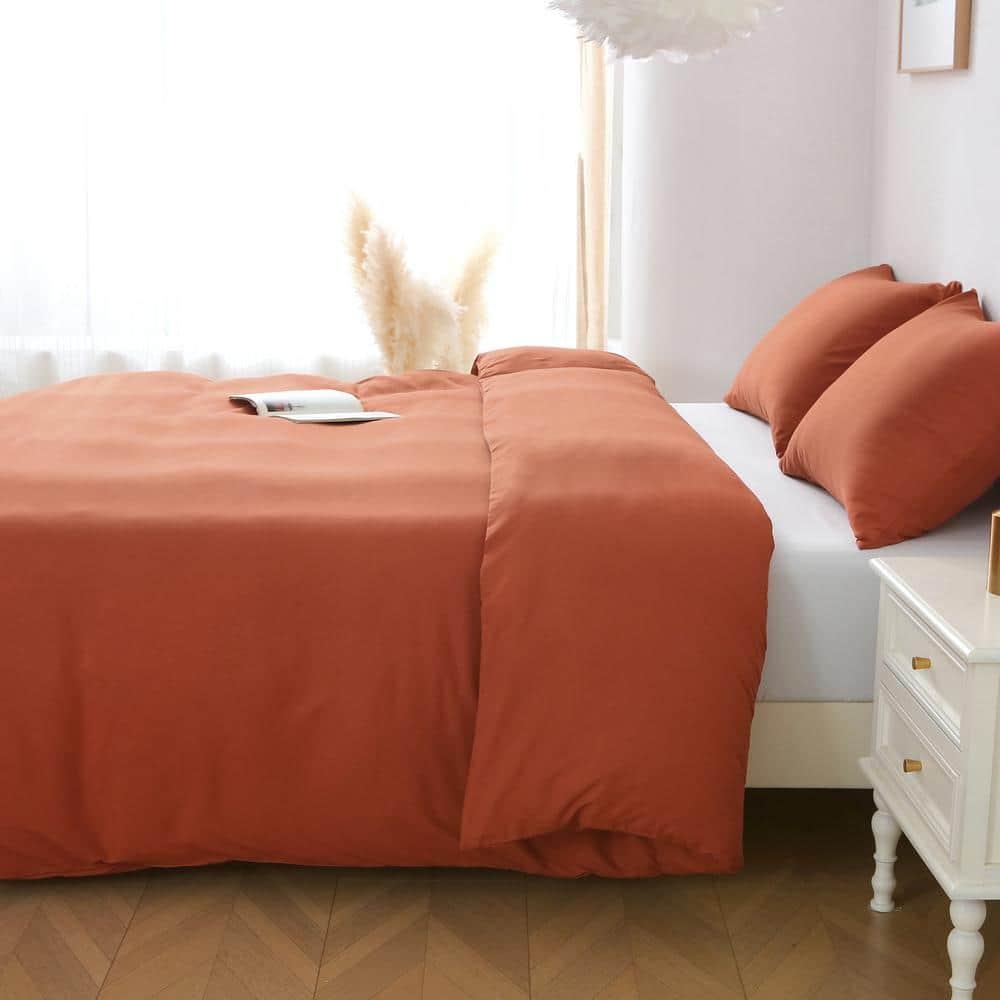 SPRINDAY King Size Comforter Set For Adult, 3 Piece Red Bedding Comforter Sets For All Season