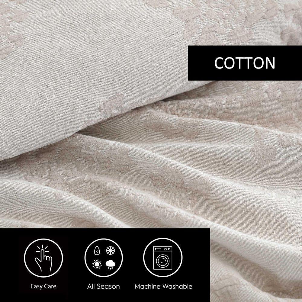 Vera Wang Vera Wang Roses Beige Cotton Duvet Cover Set