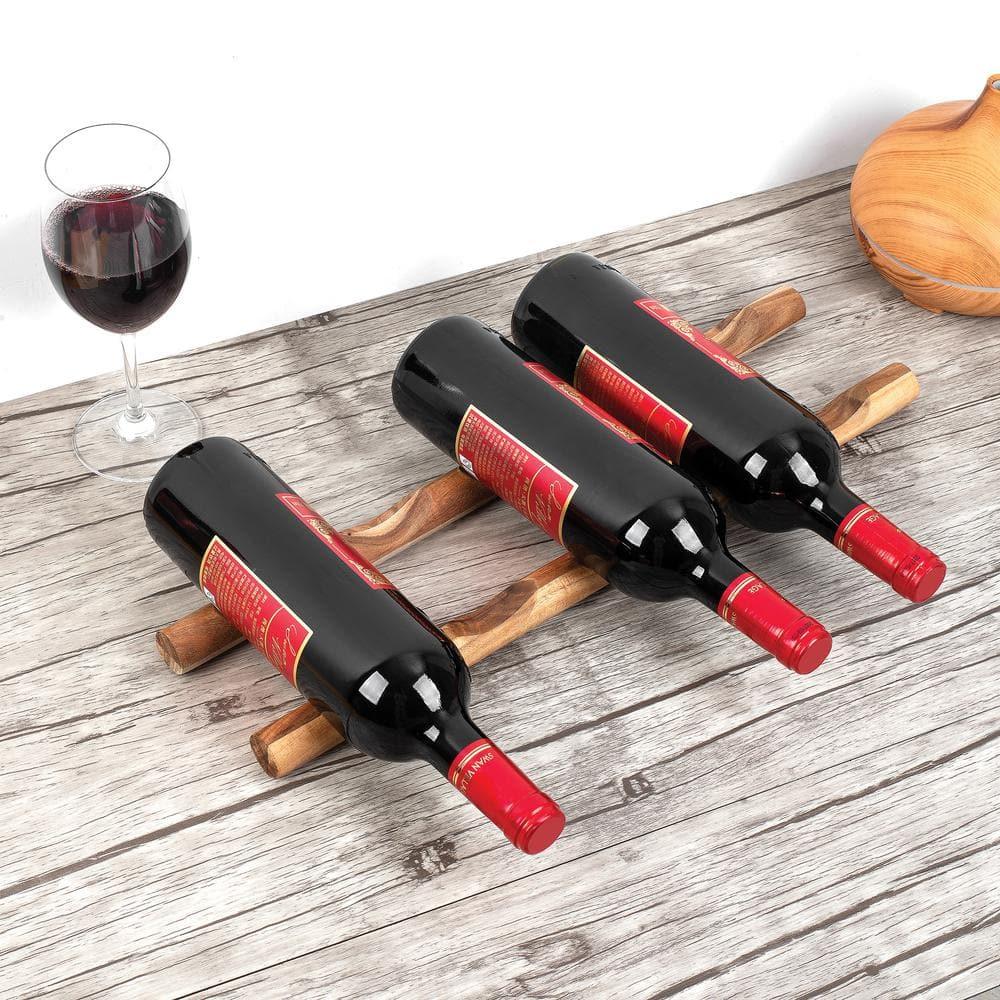 Ironwood Gourmet 5 Bottle Solid Wood Tabletop Wine Bottle Rack in Wood