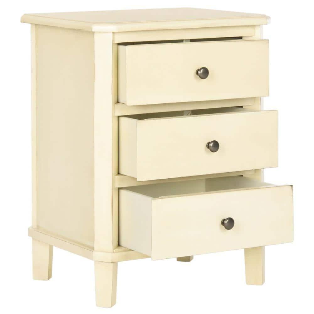 Joe Nightstand with Storage Drawers - Barley - Safavieh.