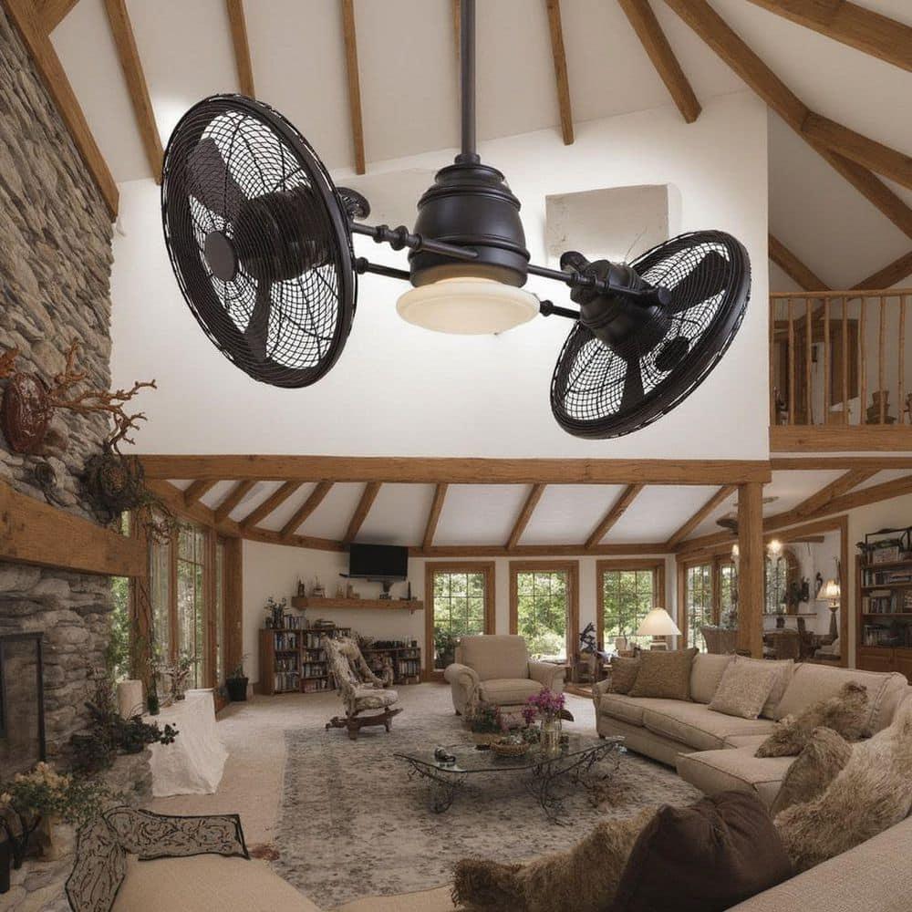 Minka Aire 42" Gyro 6 - Blade LED Dual Ceiling Fan with Wall Control and Light Kit Included