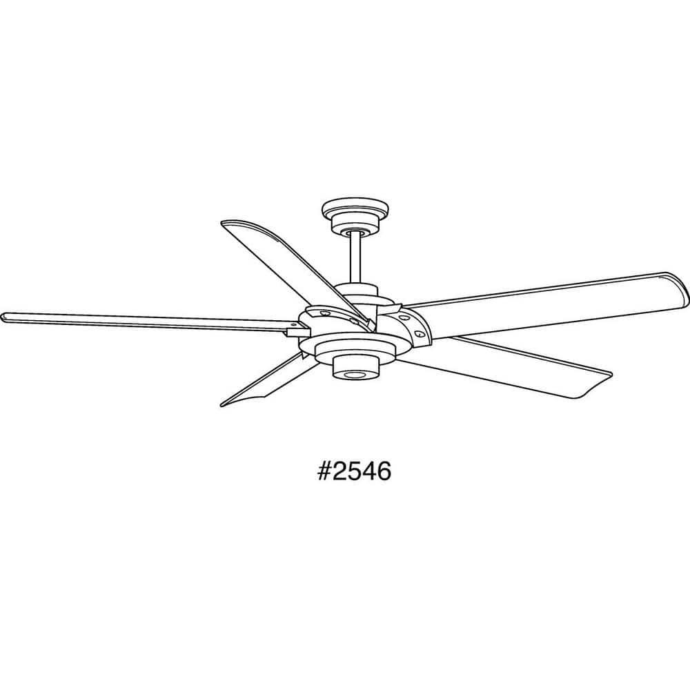 P2546-09-Progress Lighting-Ellwood - Wide - Ceiling Fan - Handheld Remote in Transitional and Coastal style - 68 Inches wide by 15.75 Inches