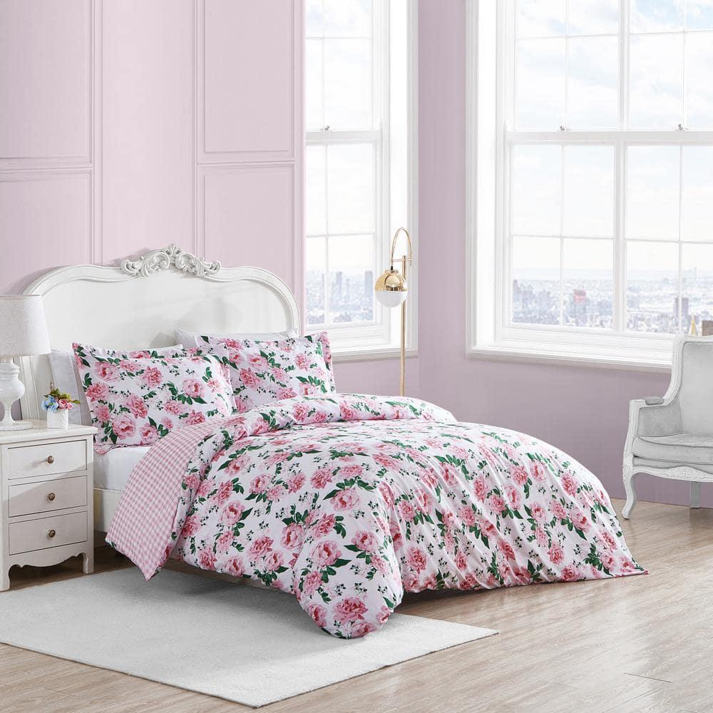 Betsey Johnson Betsey Johnson Blooming Roses Reversible Pink Duvet Cover Set