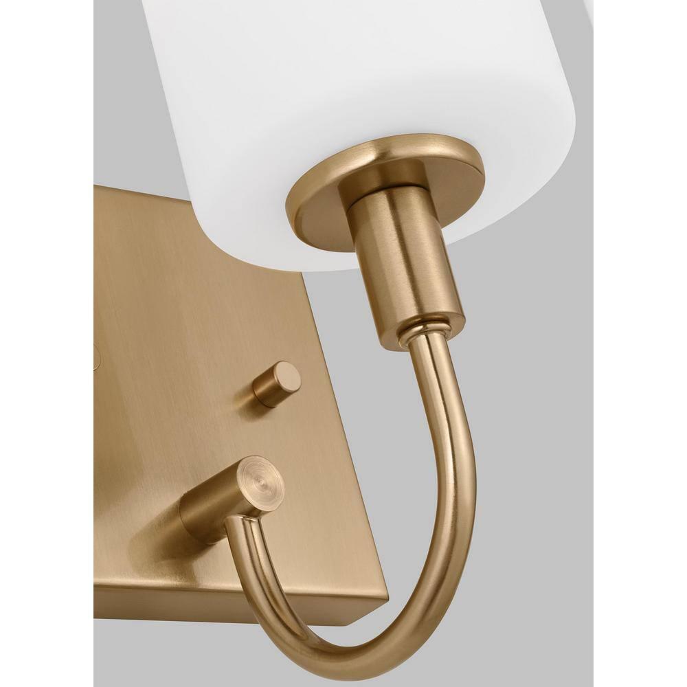 Satin Brass Oak Moore Dimmable 1-Light Bath Sconce
