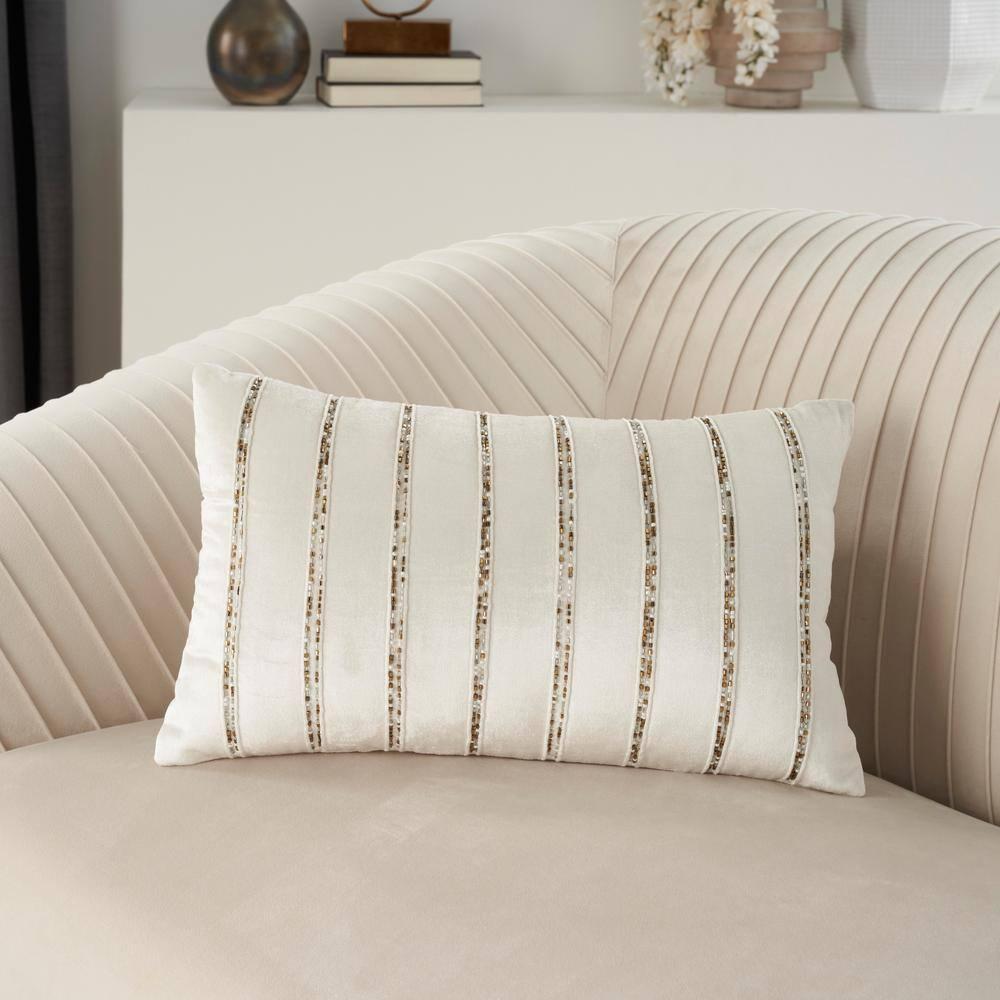 Mina Victory AZ217-012021 Sequined Cotton Blend;Viscose Throw Pillow