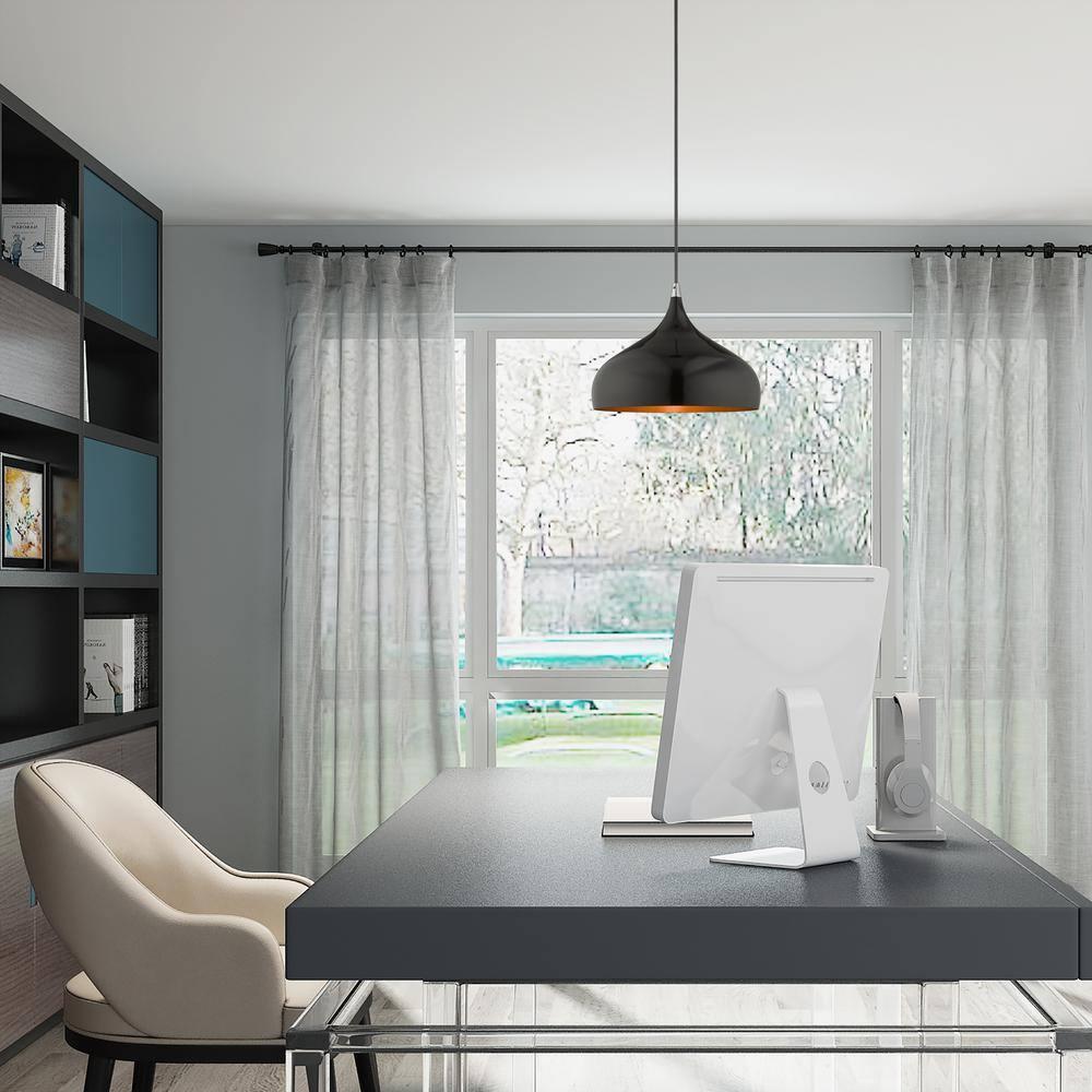 Livex Lighting Amador 1 - Light Pendant in  Shiny Black
