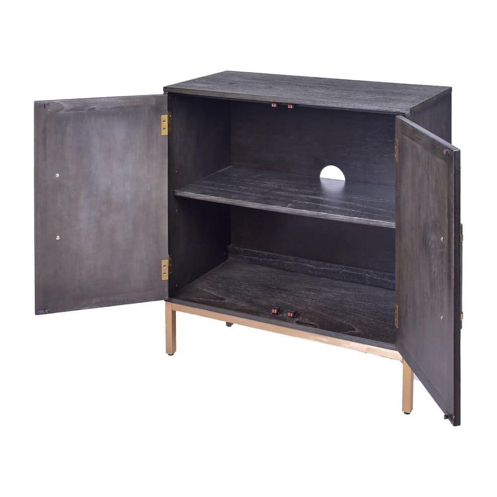 Hopper Studio Hopper Studio Sophia Solid Wood 34'' 2-Door Cabinet, Adjustable Shelf, Practical Shelving