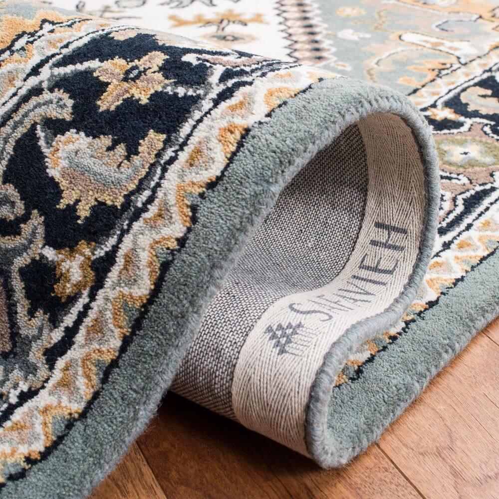 Heritage HG625 Handmade Area Rug - 8'x8' - Grey/Green - Safavieh