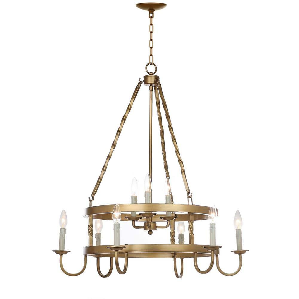 Crowley Chandelier - LIT4385 - Brass - Safavieh