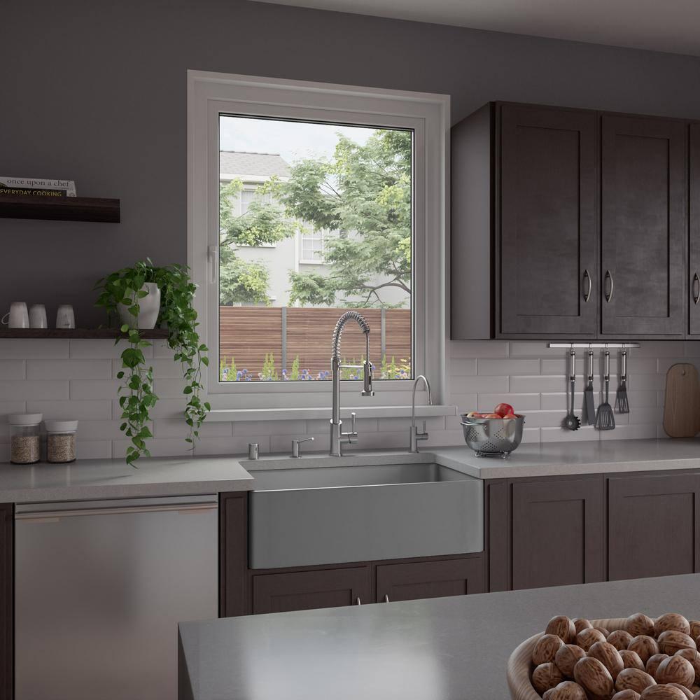 33'' L Farmhouse / Apron Single Bowl Fireclay Kitchen Sink