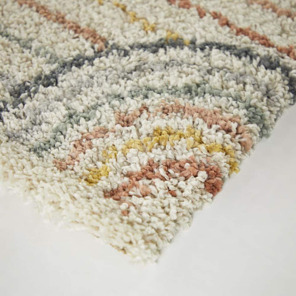 Himalaya Sherpa-Inspired Cream 4'x6' Easy-Care Kids Area Rug