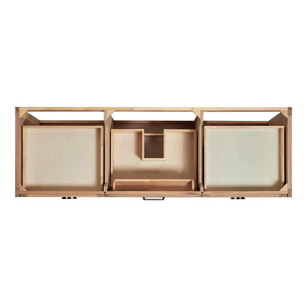 Ariel Bath Ariel Monrow 67 Inch Single Oval Sink Bathroom Vanity With Pure White Quartz Countertop