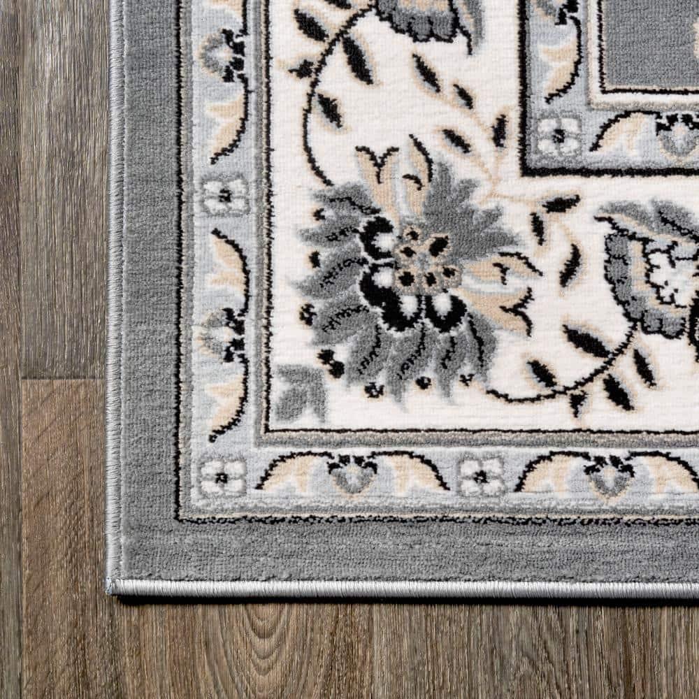 2'x10' Cherie French Cottage Runner Rug, Gray/Cream - JONATHAN Y
