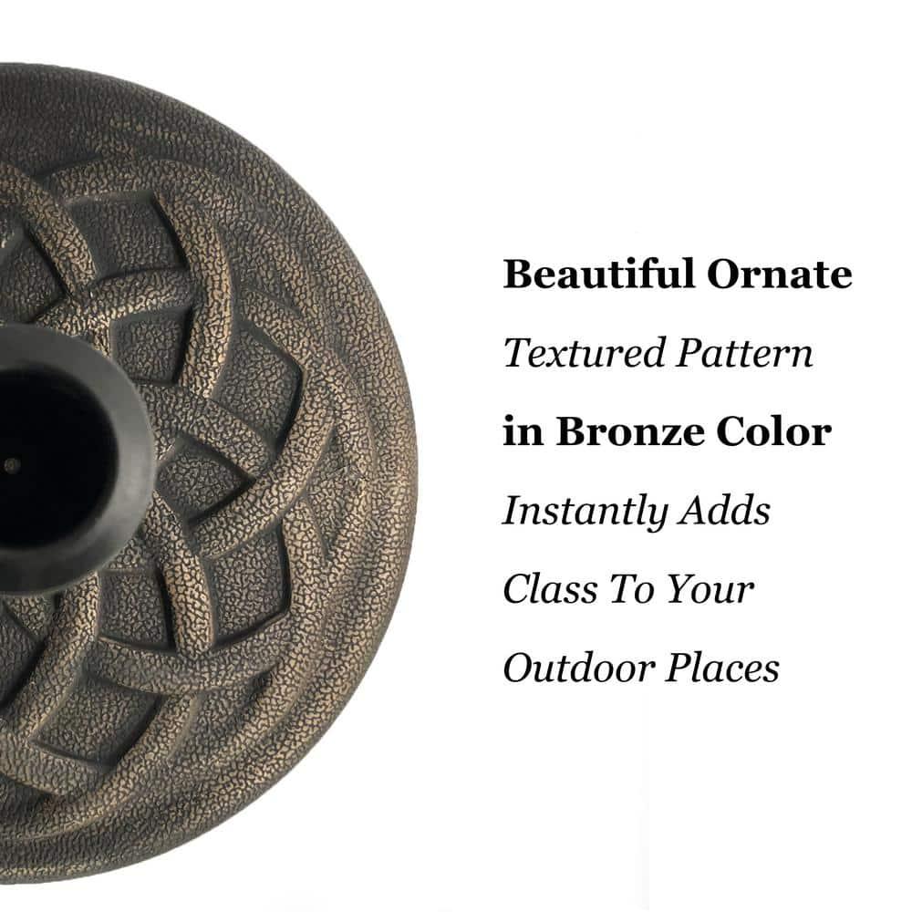 backyard expressions patio home garden 911554 umbrella base, bronze