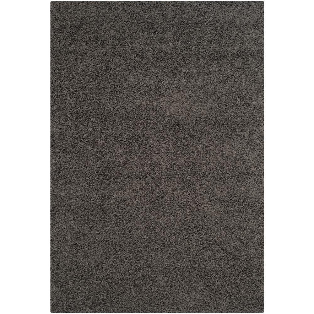 Athens Shag SGA119 Power Loomed Indoor Area Rug - Dark Grey - 5'1"x7'6" - Safavieh