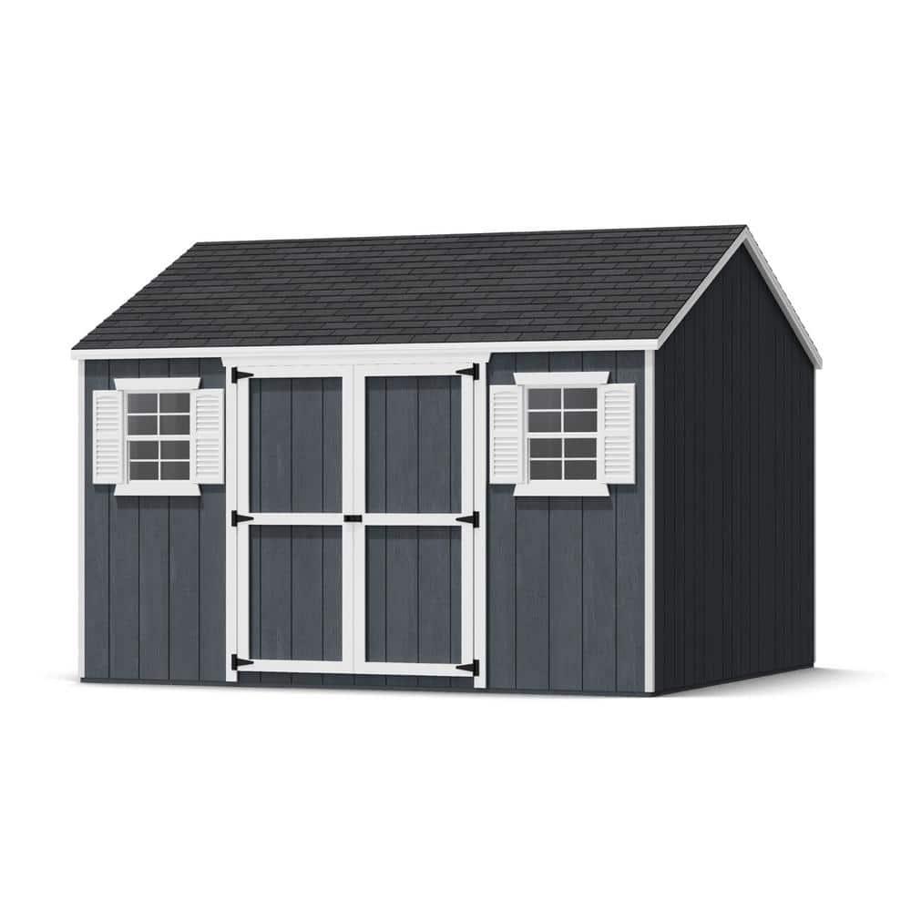 Little Cottage Co. 12x12 Value Workshop Shed with Operable Windows, Outdoor Wood Storage Do-It-Yourself Precut Kit