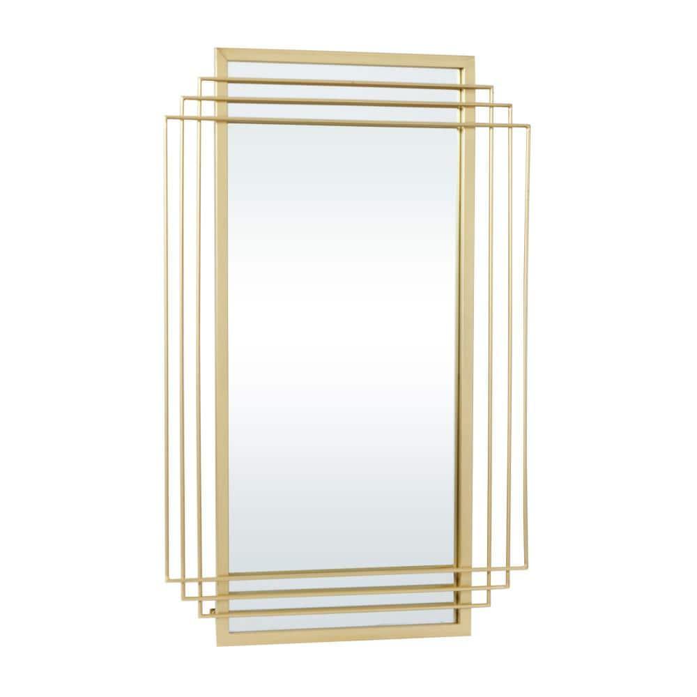 CosmoLiving by Cosmopolitan CosmoLiving by Cosmopolitan Gold Metal Geometric Wall Mirror