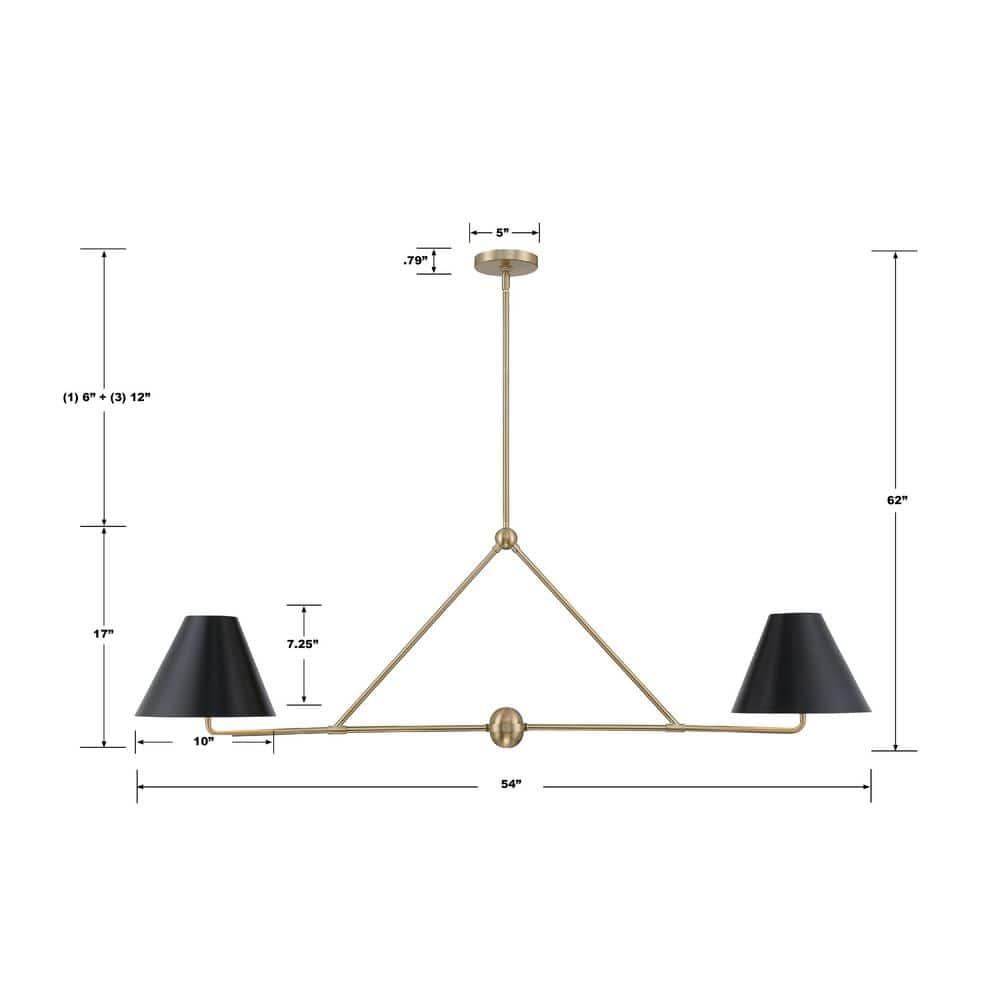 Crystorama Lighting Xavier 4 - Light Chandelier in  Vibrant Gold