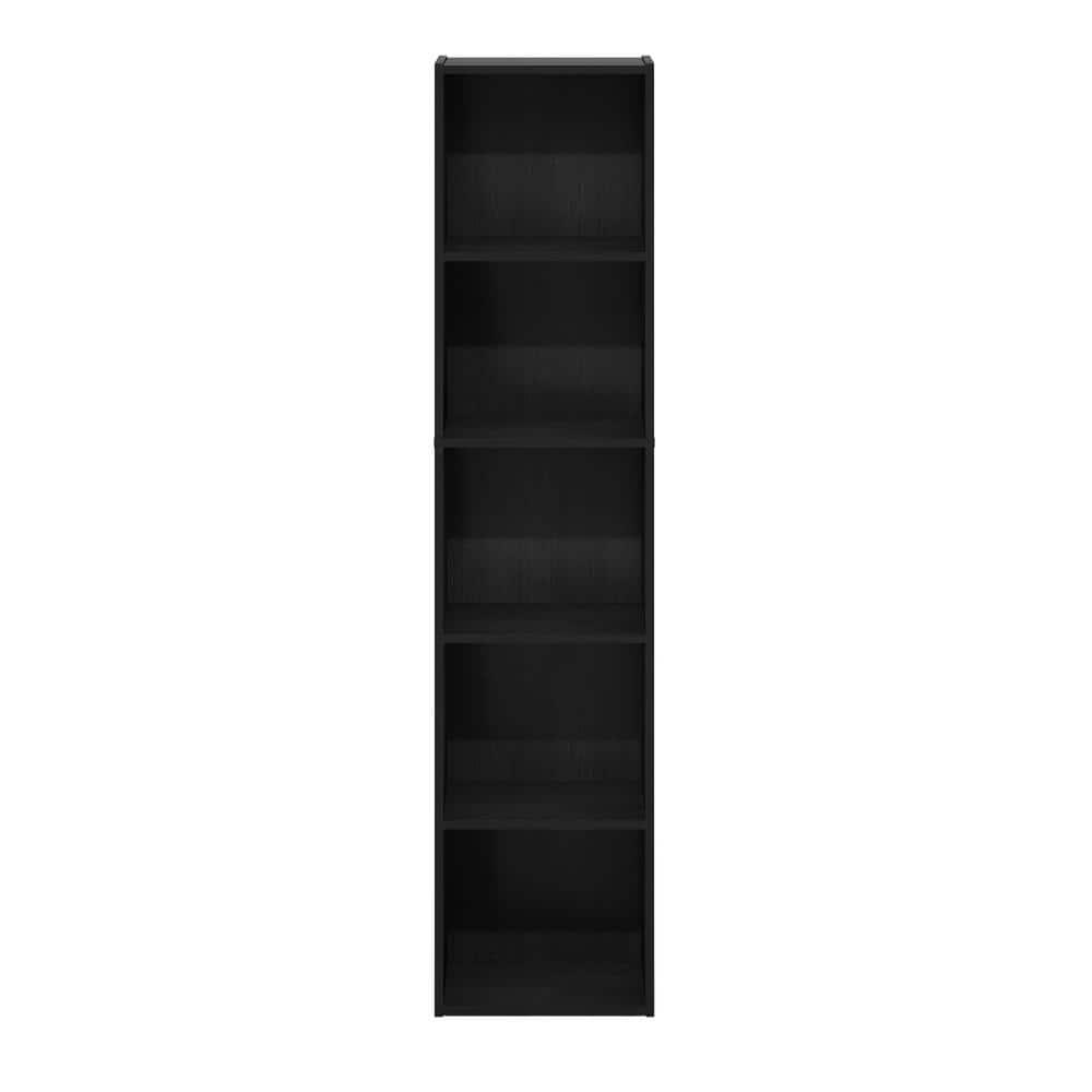 Furinno Pasir 5-Tier Open Shelf Bookcase, Blackwood