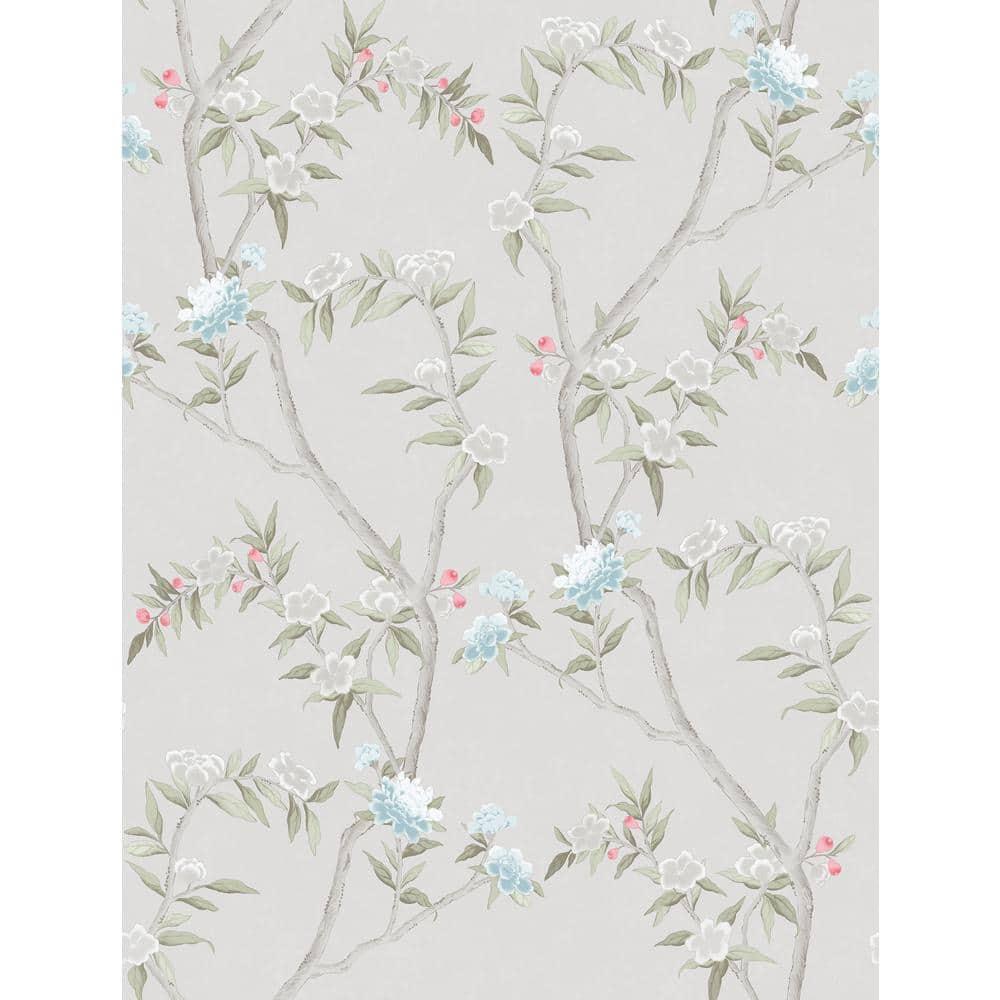 Spring Blossom Chinoiserie Floral Vine 33' L x 21" W Wallpaper Roll