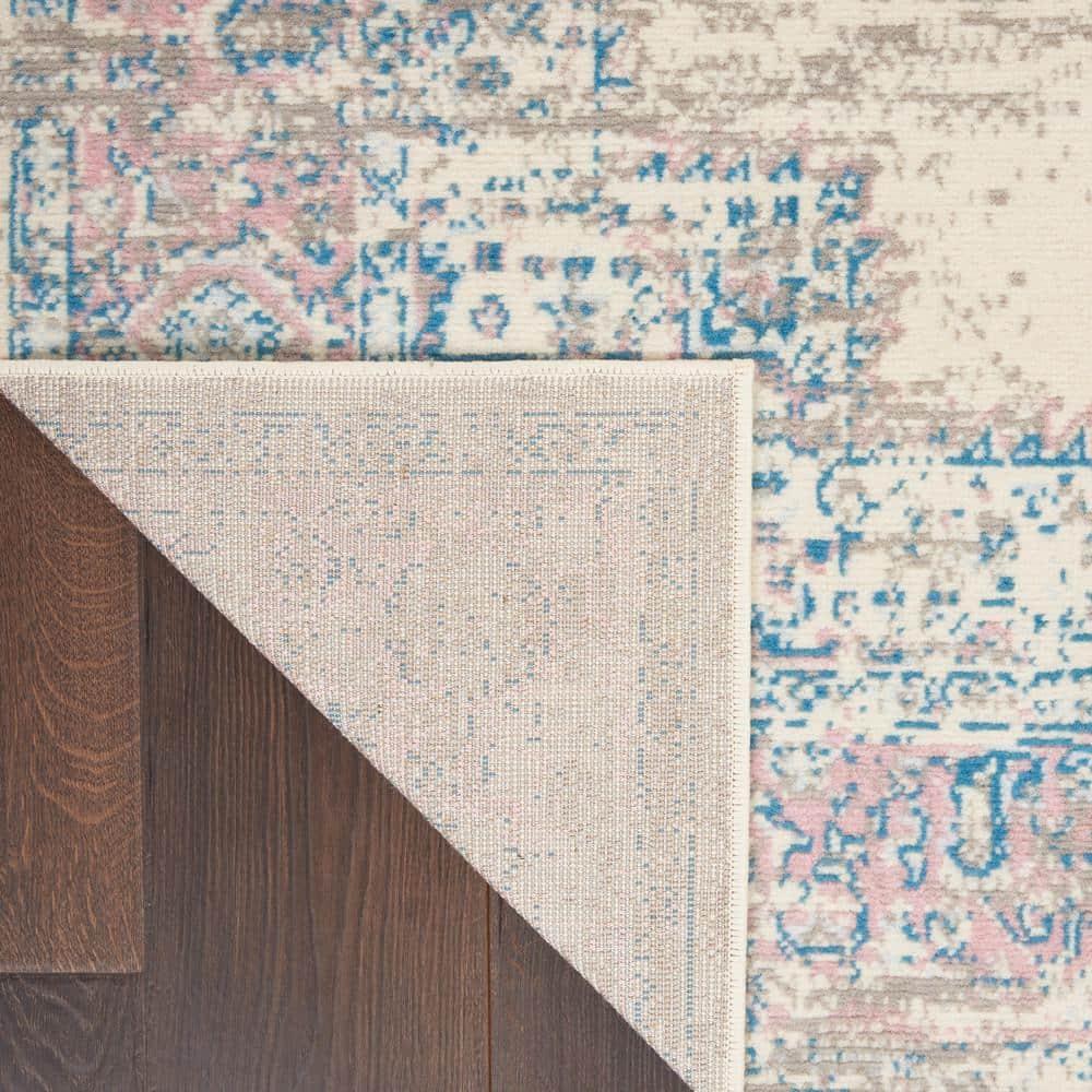 Nourison Grafix GRF14 Ivory/Pink Indoor Area Rug 6' x 9'