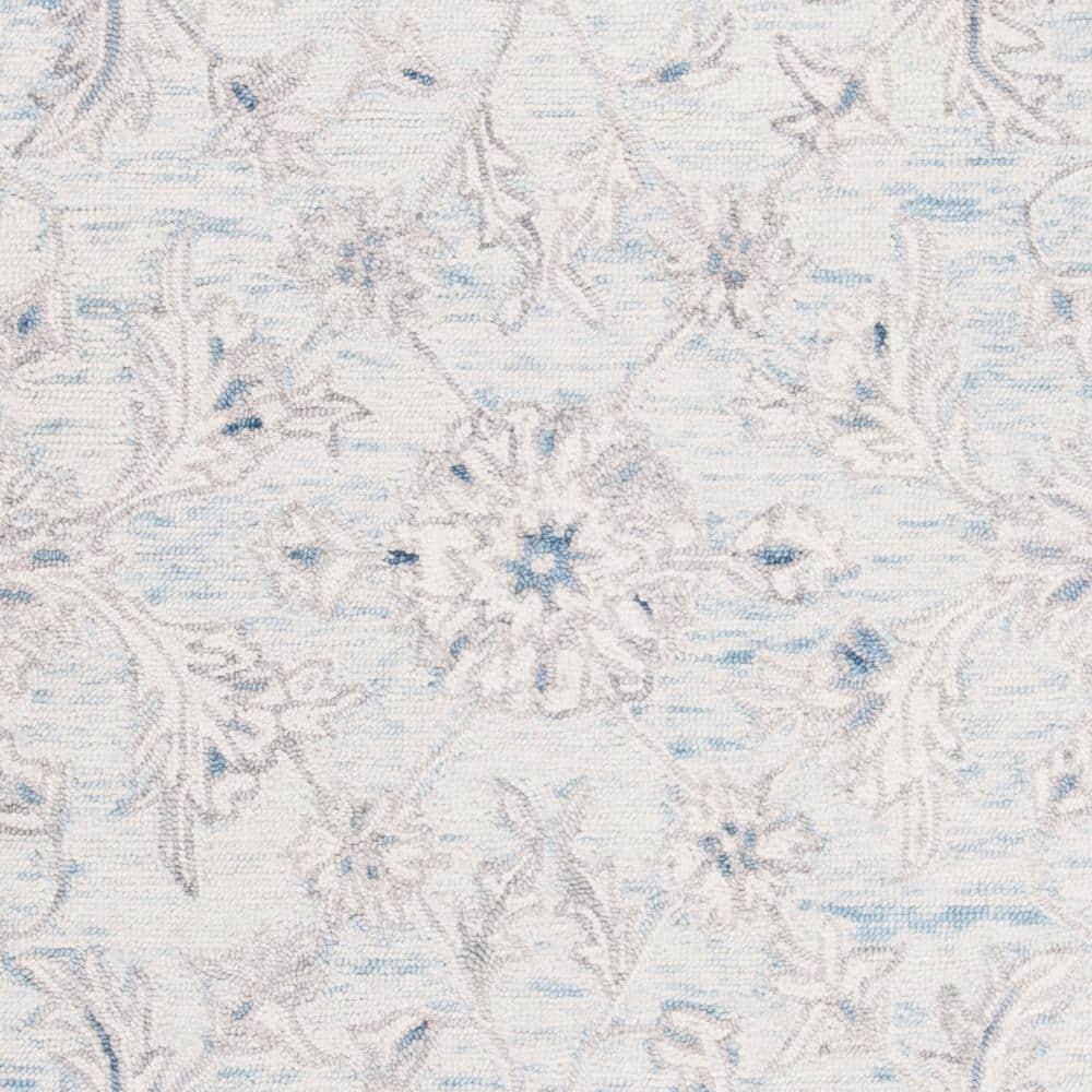 Micro-Loop MLP506 Hand Tufted Indoor Area Rug - Light Blue/Ivory - 4'x6'- Safavieh