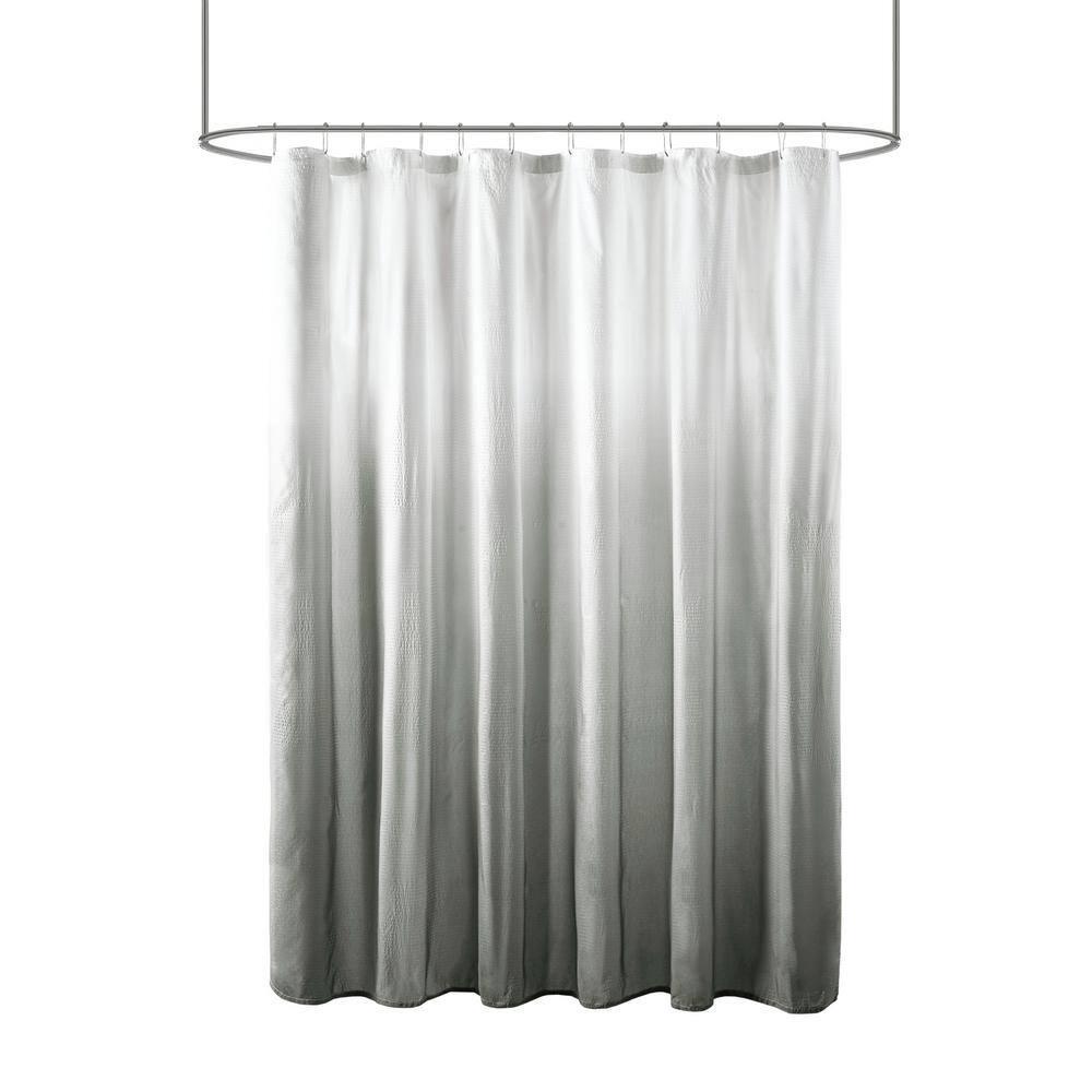 Madison Park Ara Ombre Printed Seersucker Single Shower Curtain