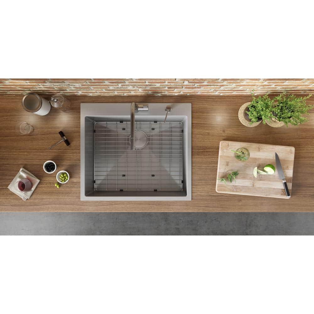 Ruvati RVH8071 Ruvati 21 inch Drop-in Topmount Rounded 16 Gauge Stainless Steel Kitchen Sink Single Bowl