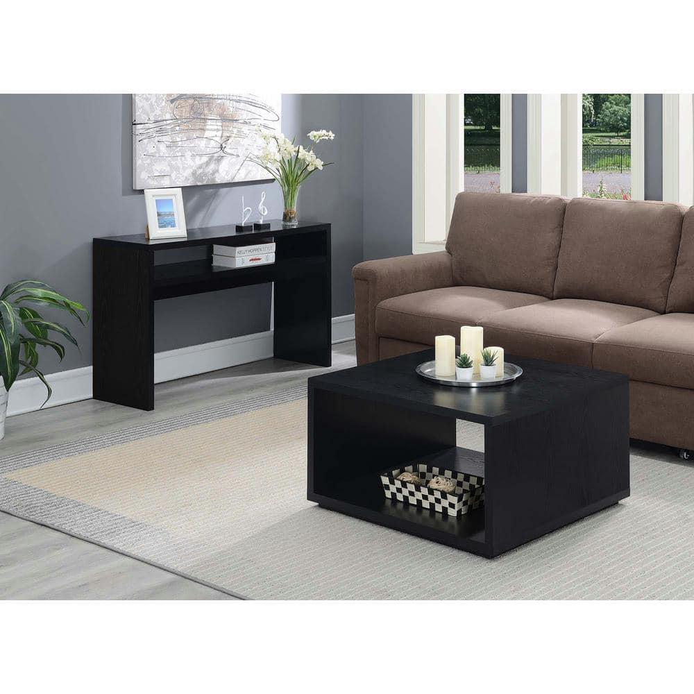 Haught Floor Shelf Coffee Table with Storage