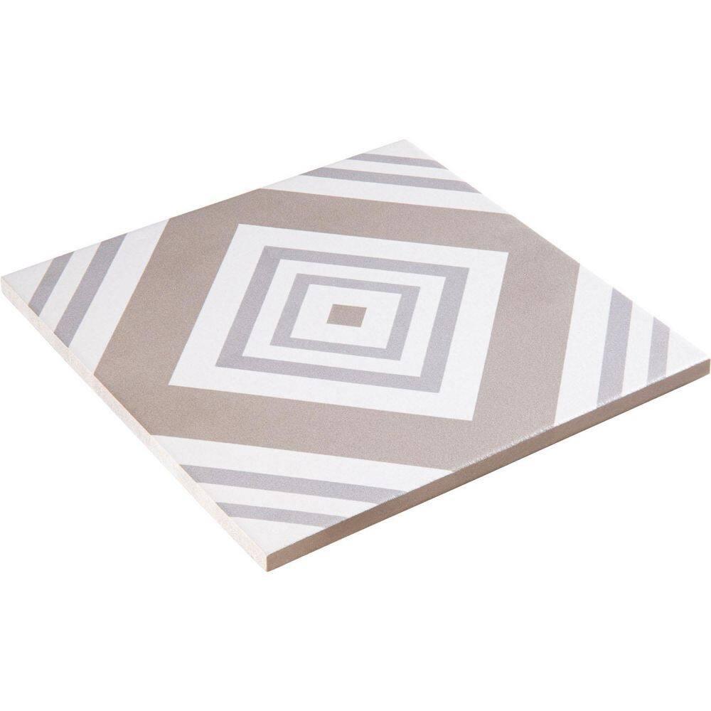 Bliss 8-in. Encaustic Spanish/Moroccan Patterned Matte Porcelain Wall & Floor Tile