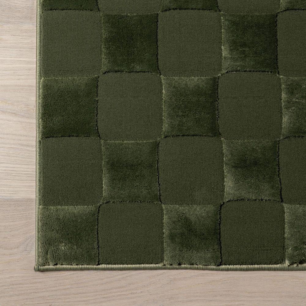 Nuloom Alaiya Checkered Pet Friendly Textured Machine Washable Area Rug, 3' x 5', Green