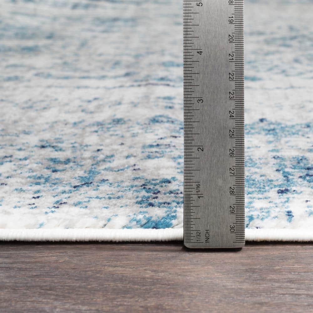 Livabliss 3'11"x5'7" Melissa Traditional Rugs Blue: Medium Pile, Stain & Fade-Resistant, Indoor Use