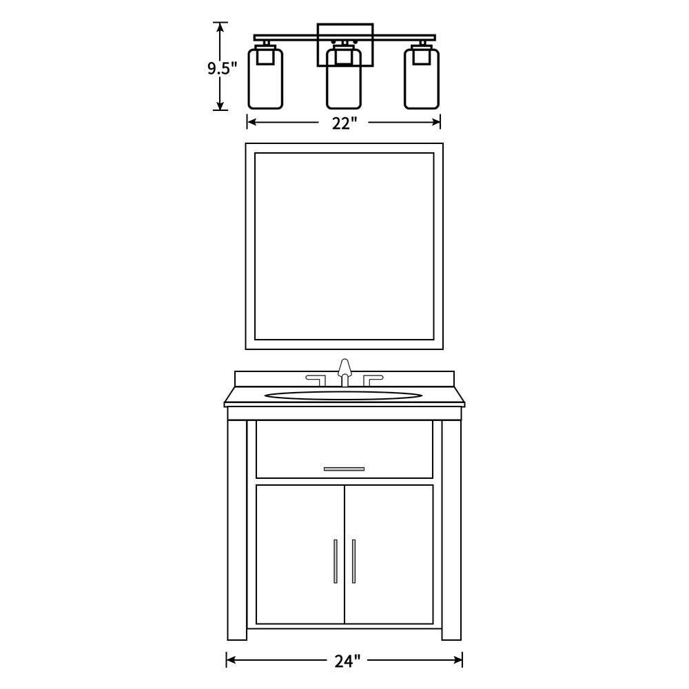 Kawoti Vanity Light With Frosted White Glass