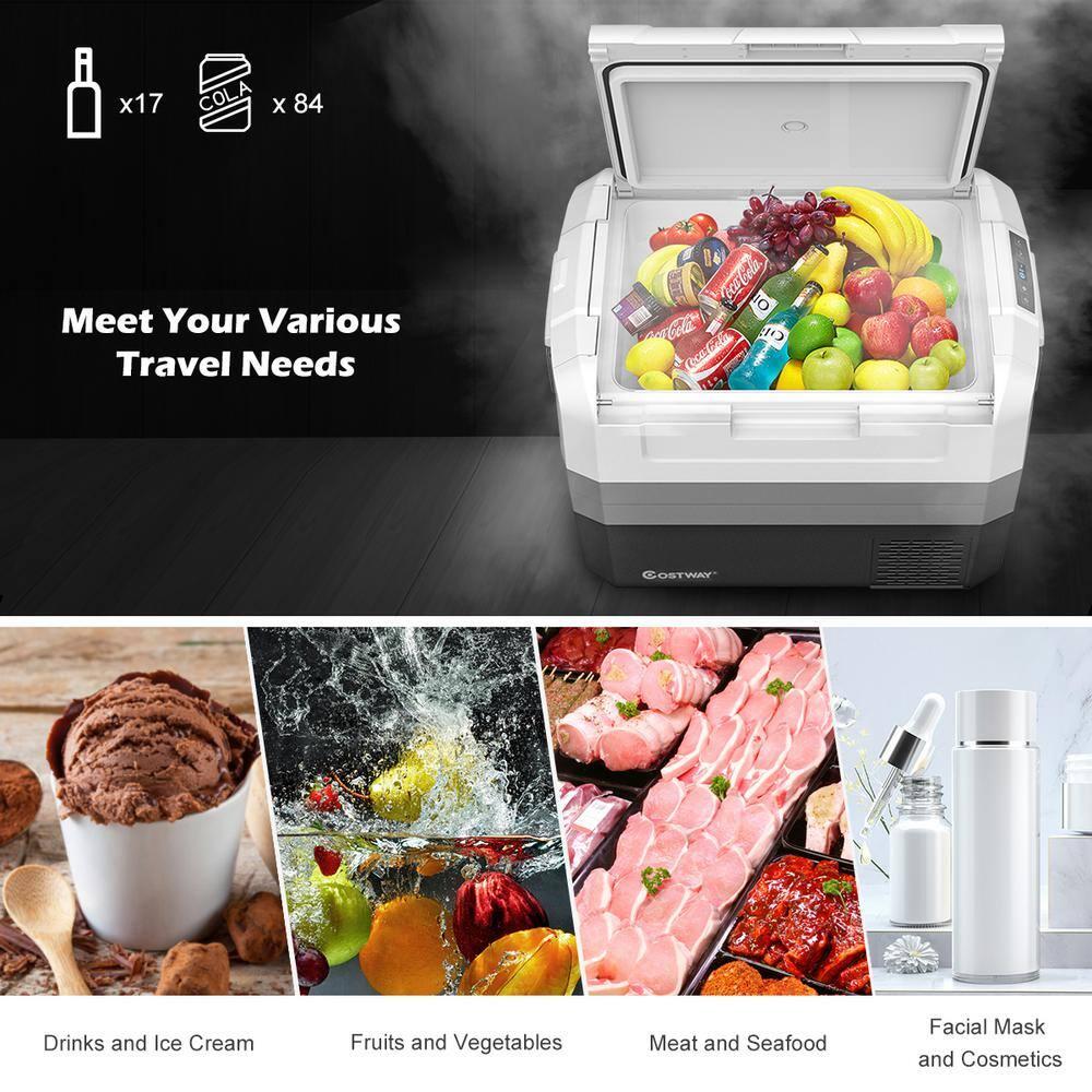Barara King Car Refrigerator Fridge, Compressor Cooler, 58 Quart Portable Electric Camping Car Cooler