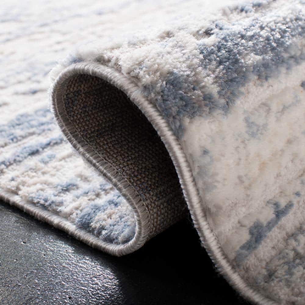 Amelia ALA768 Power Loomed Area Rug - Ivory/Blue - 4'x6' - Safavieh.