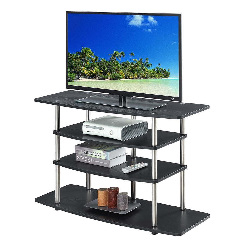Convenience Concepts Designs2Go No Tools Wide Highboy TV Stand, Black
