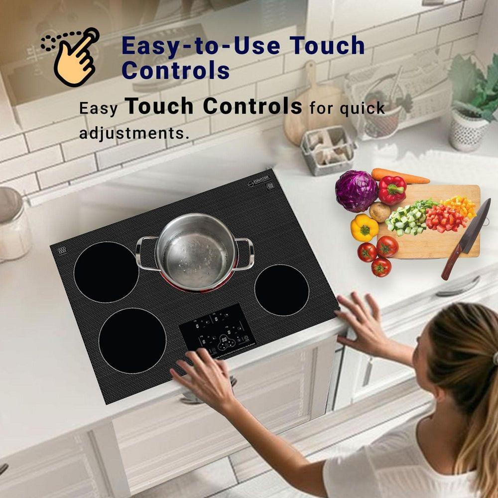 Equator Advanced Appliances Equator 30" Built-In 4 Burner Induction Cooktop POWER BOOST Keep Warm 240V/7400W BIC 304