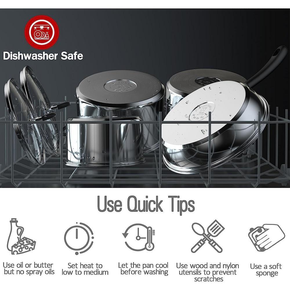 Cook N Home Cook N Home 10 Piece Stainless Steel Cookware Set