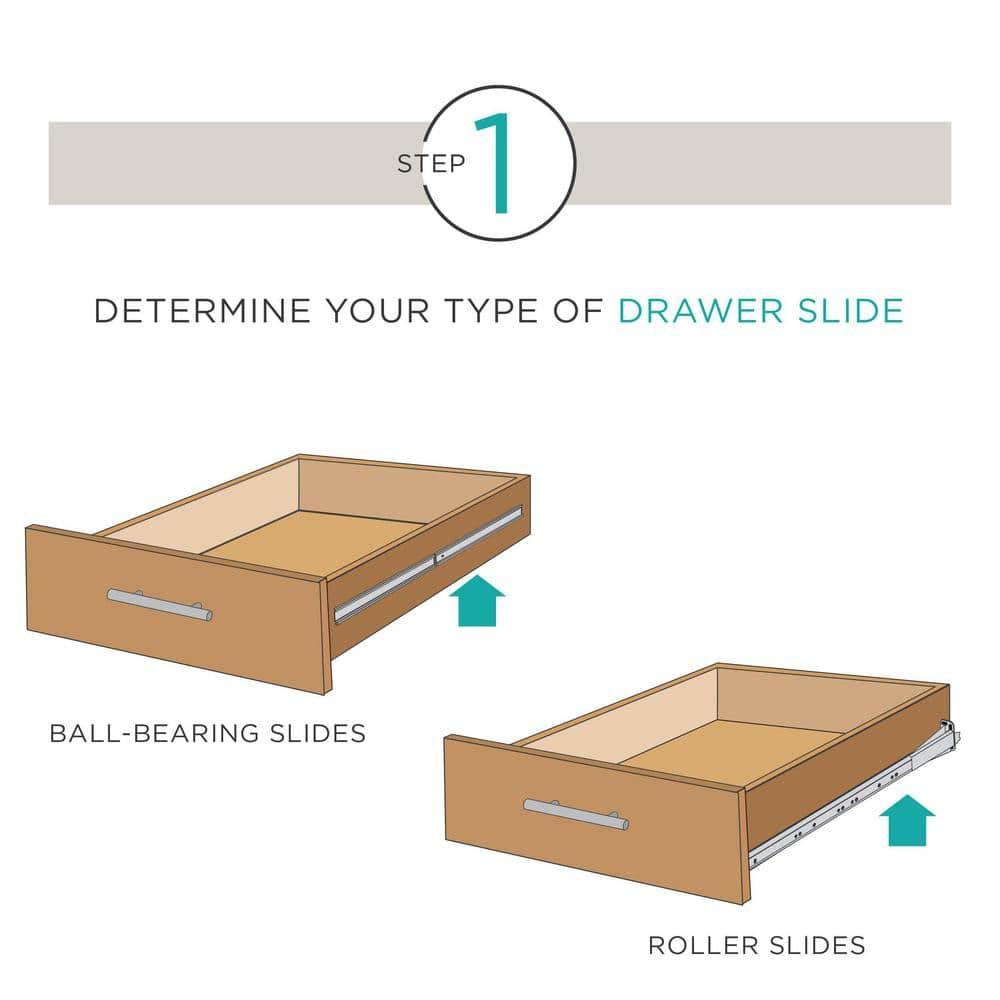 D94224E-ZP 24" Soft Close Ball Bearing Full Extension Drawer Slides Set of 2