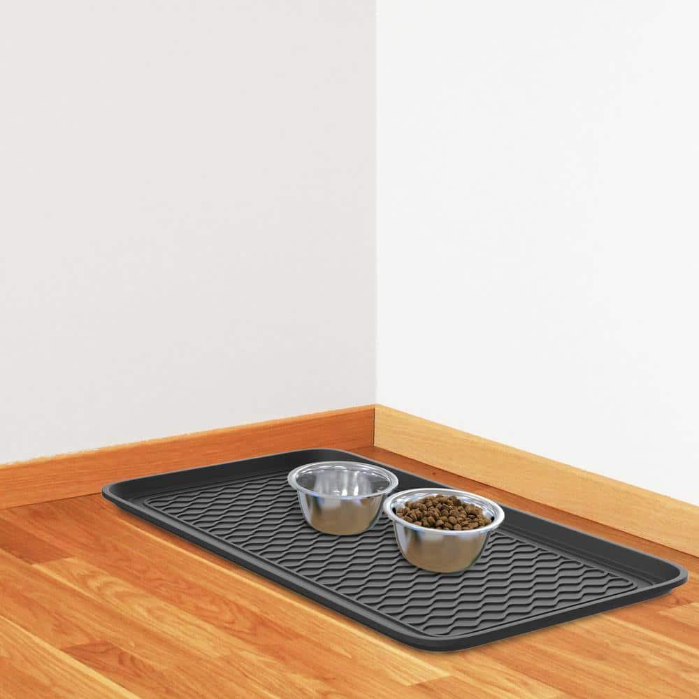 Stalwart 2-Pack Water-Resistant Plastic All Weather Boot Tray Set, Black