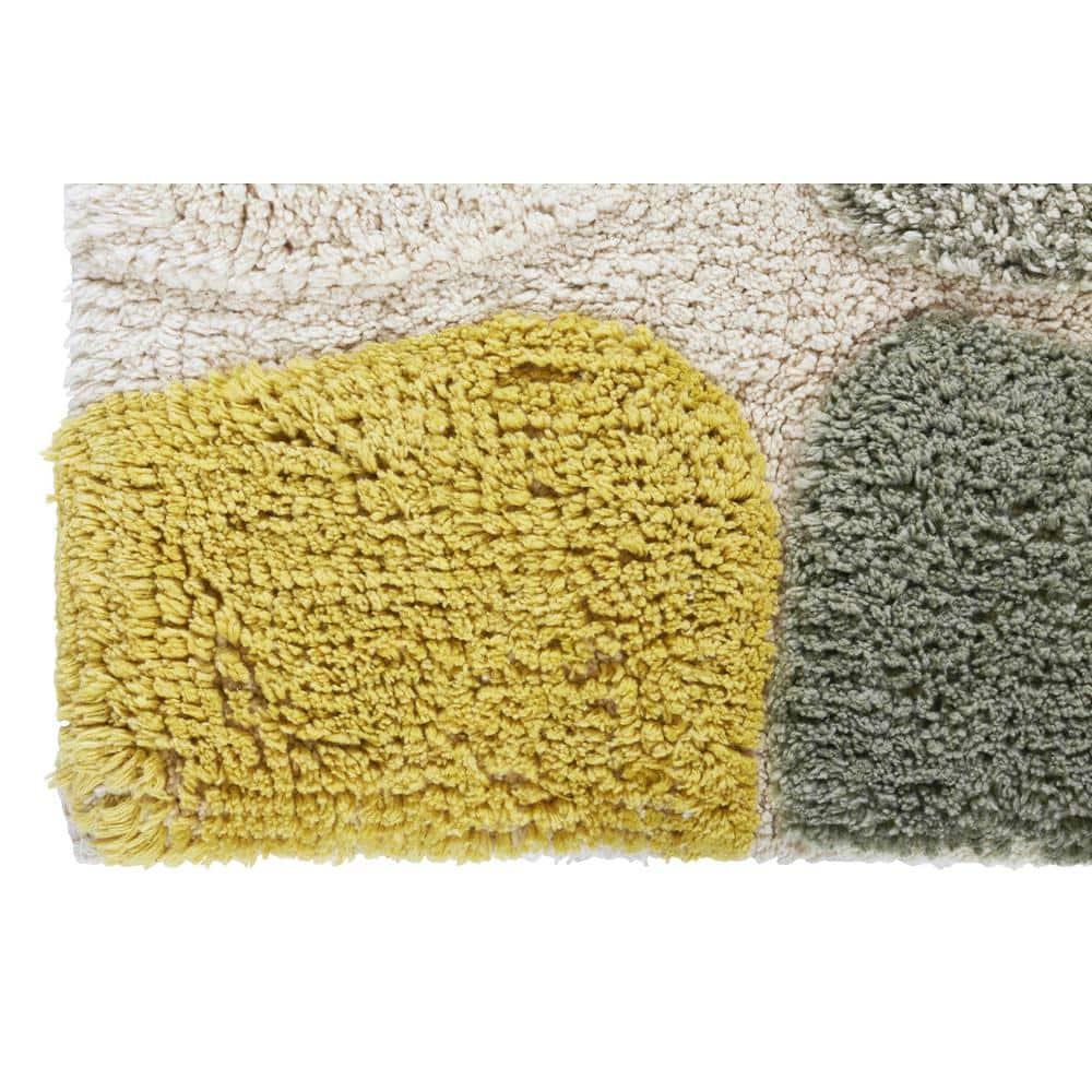Chesapeake Plush Pebble Pattern White & Gray Polyester Bath Rug Set, 20" x 32", (2 Count)