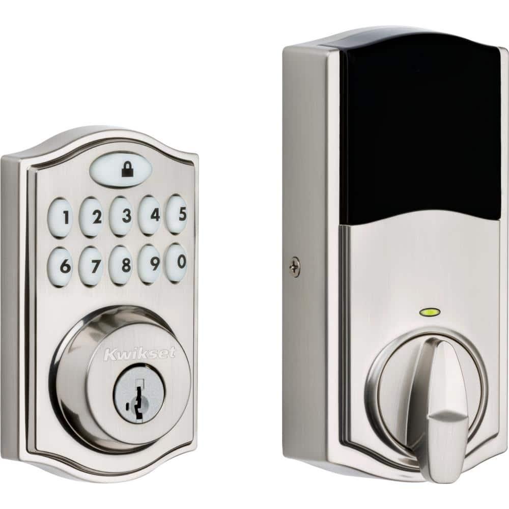 Kwikset 914 Traditional Keypad SmartCode Electronic Deadbolt Smart Lock featuring SmartKey Security and ZigBee 3.0 Technology in Satin Nickel, Large, 914TRL ZB 3.0 15